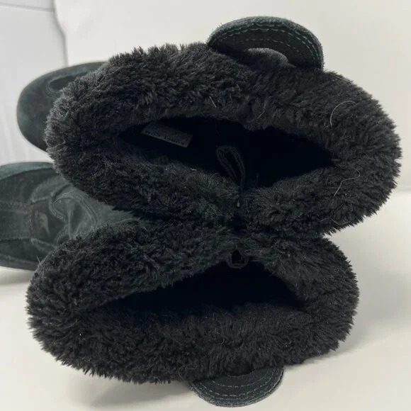 Sorel Waterfall Slip 2 NL1782 Suede Insulated Thinsulate Zip Black Women US 10 - Picture 10 of 12